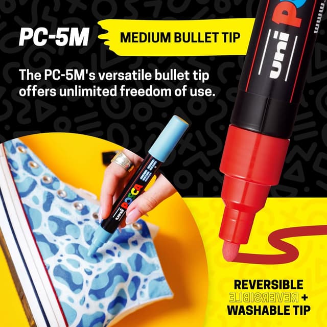 Thumbnail 3 de POSCA PC-5M 8-Color Paint Marker Set 8-pack 🎨