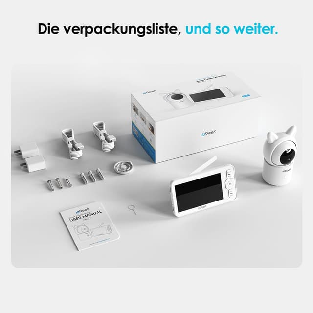 Thumbnail 6 de ieGeek Babyphone 1080P mit 5-Zoll-Display und PTZ