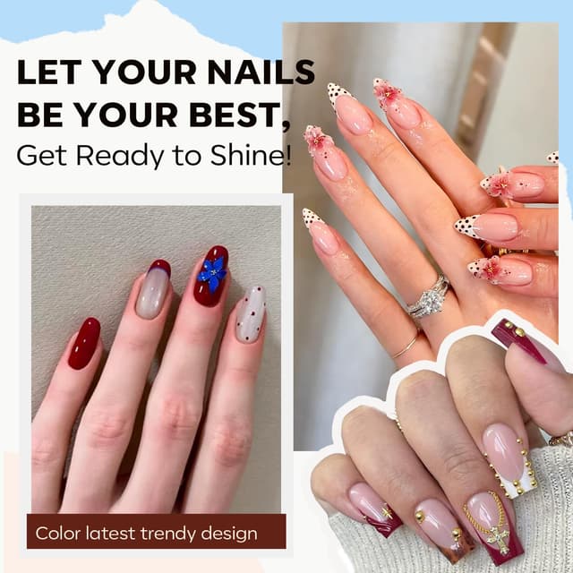 Detalle de modelones Gel Nail Polish Set 6 Colors ๐