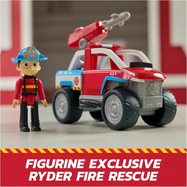 Detalle de Paw Patrol – Véhicule figurine Ryder Fire Rescue (voiture lanceur de drone) – Pat Patrouille