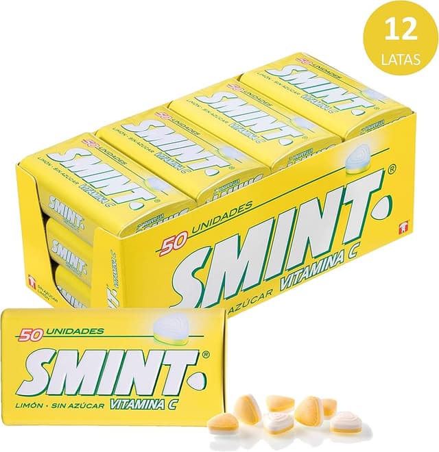 Thumbnail 1 de Smint Limón Sin Azúcar, Caramelos en Lata 12x35g 🍬