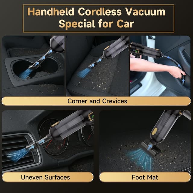 Detalle de Lyiazsoy Car Vacuum Cleaner 27,000PA cordless