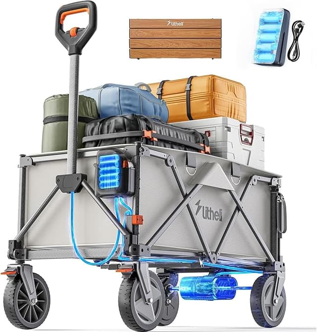 Imagen de Litheli Carretilla eléctrica plegable con neumáticos 20 cm en OfertitasTOP