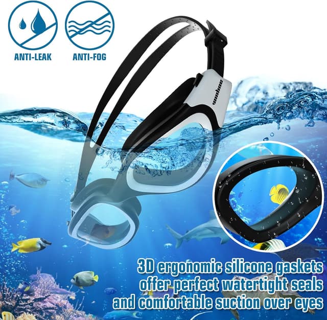 Detalle 1 de Schwimmbrille für Erwachsene Jugendliche mit UV 180°