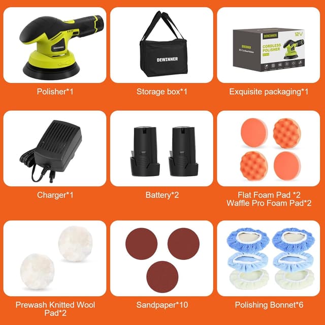 Thumbnail 5 de DEWINNER Cordless Car Polisher Kit