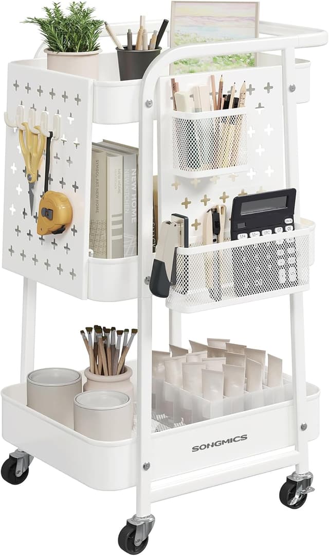 Thumbnail 6 de SONGMICS LRC037B01 Rollwagen mit 3 Ablagen