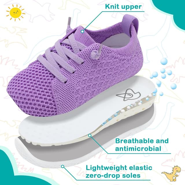 Detalle de JOINFREE Toddler Barefoot Trainers (Wide Fit) – Breathable Mesh Slip-On Shoes for Walking & Play