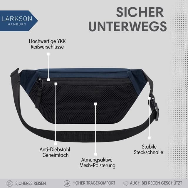 Thumbnail 3 de LARKSON Bauchtasche Blau Rot 4L