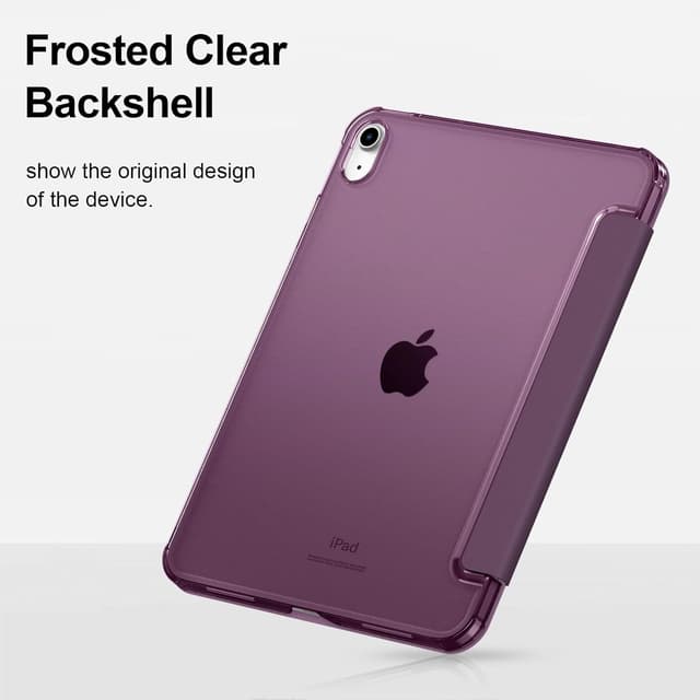 Detalle de FINTIE Hülle für iPad 11. Generation 2025 (A16) & iPad 10. Generation 10,9 Zoll 2022 – ultradünnes Case mit transparenter Rückseite, Lila