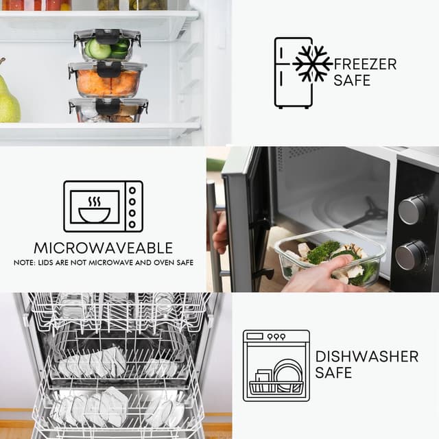 Thumbnail 4 de Razab 30 Glass Food Storage Containers 30pc 🥡