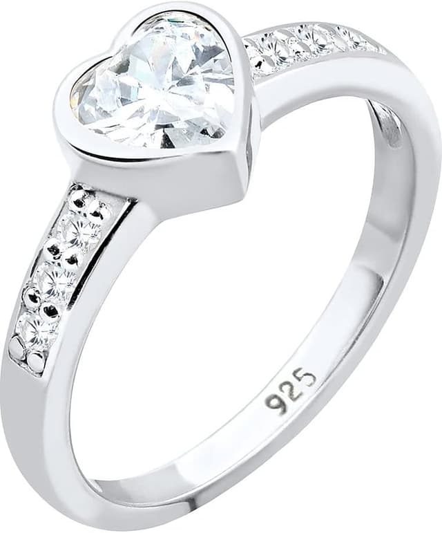 Detalle de Elli Damenring Herz Liebe 925 Silber