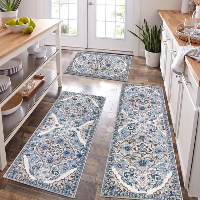 Detalle 2 de HEBE Kitchen Rug Set 3 Piece 0.3 inch