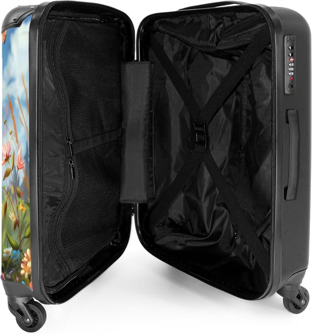 Detalle 2 de Kinder Hartschalenkoffer 67 cm (72 l) – NoBoringSuitcases.com „Rehkitz - Natur“ mit TSA-Schloss