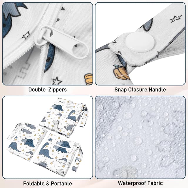Thumbnail 2 de Zocipro Wetbag-Set (3 Stück) für Stoffwindeln – Nass- und Trocken-Wickeltaschen mit Reißverschluss