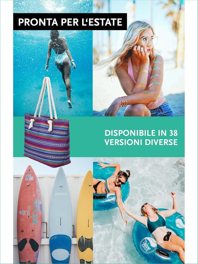 Detalle 1 de DonDon Grande borsa da spiaggia 58x38x18