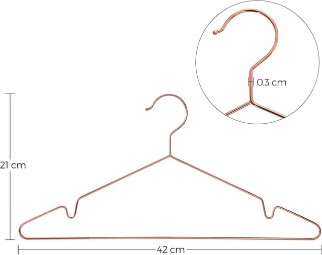 Thumbnail 4 de SONGMICS CRI44R20 - Perchas de Metal Rosa Dorado 🌟