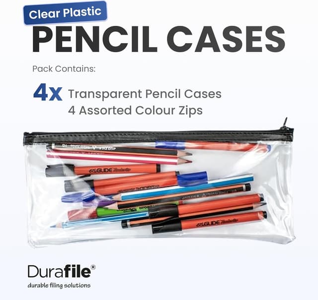 Detalle de Clear Durafile pencil case pack of 12