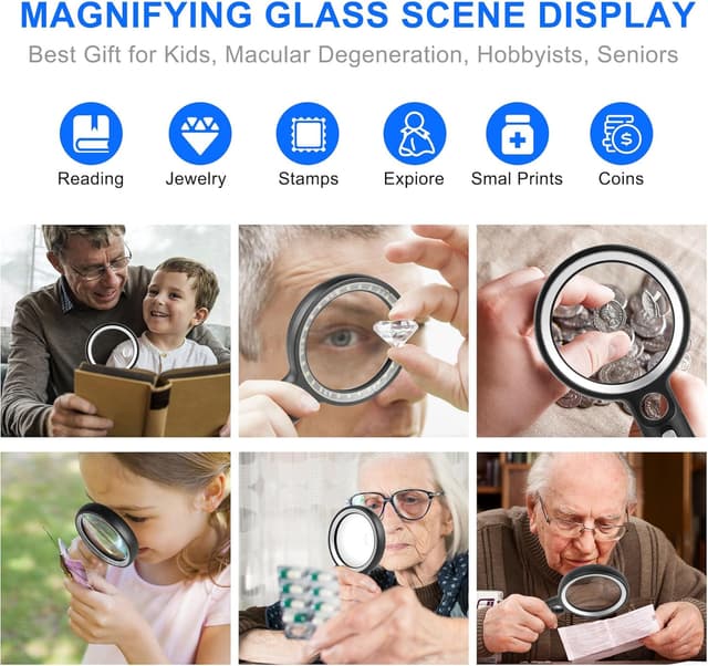 Thumbnail 2 de GABORISH Lupe 3,5 Zoll mit Licht 🔍
