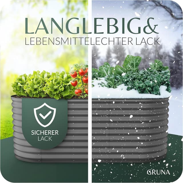 Detalle de GRUNA letto rialzato in metallo 200x80x75 cm (kit 6 in 1) antiruggine, con griglia anti-arvicole