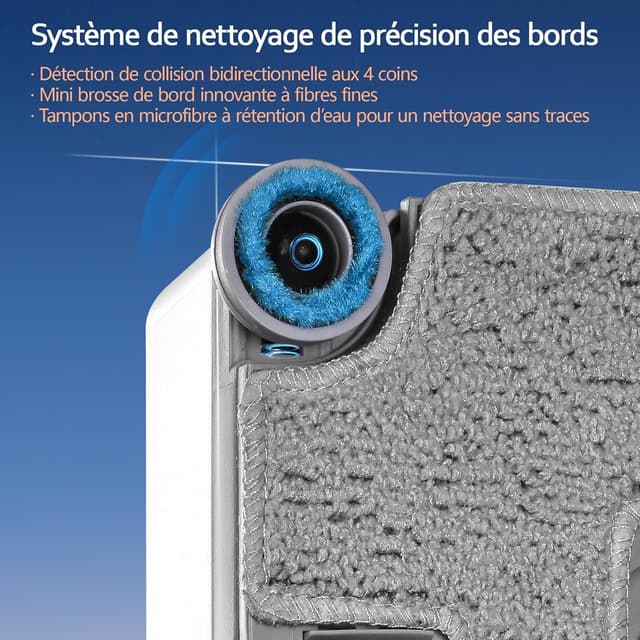 Detalle de Lydsto WL07 Max : robot lave-vitre ultra-plat 5,5 cm avec aspiration 8000 Pa et pulvérisation ultrasonore