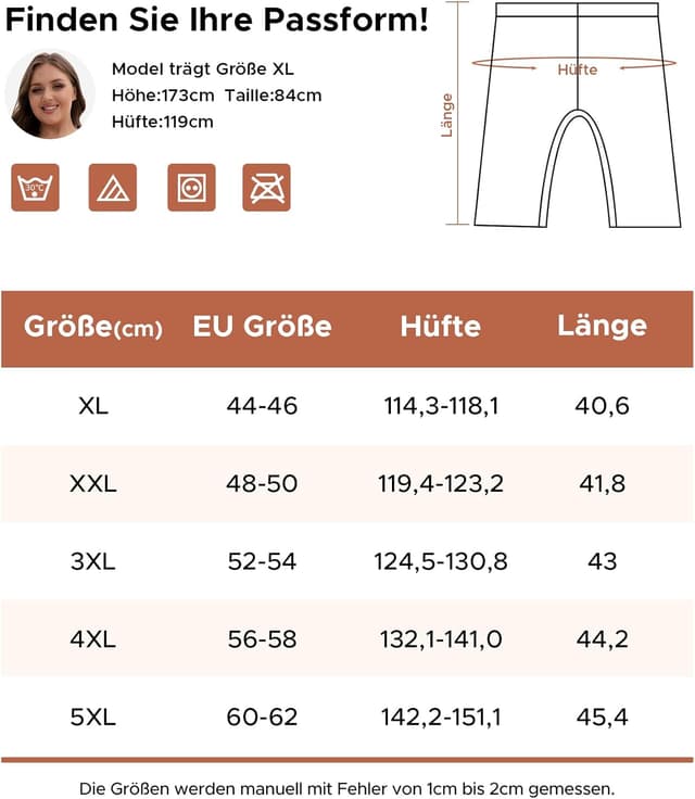 Thumbnail 5 de INNERSY pantaloni corti da ciclismo da donna taglie 44-62 (confezione da 3) anti-sfregamento