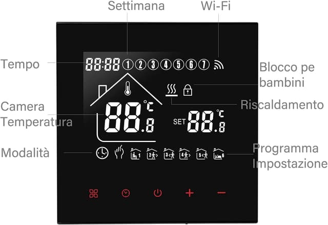 Thumbnail 6 de Termostato Graffiti TDR89B WiFi 3A