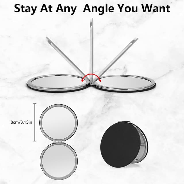 Detalle 2 de OSDUE Specchio da Viaggio Portatile bifacciale con ingrandimento 2x