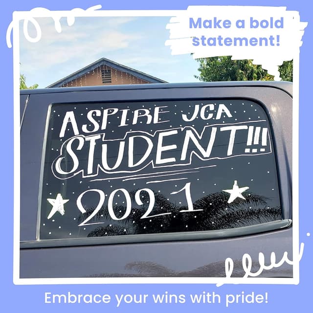 Detalle de Chalkola Kreidestifte Weiß (4 Kreidemarker) mit 15-mm-Spitze – abwaschbar für Fenster, Tafel & Tafelfolie