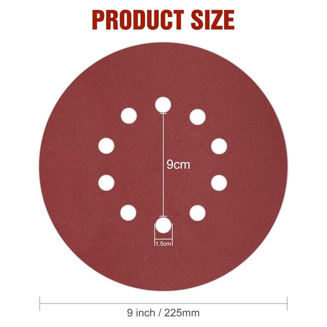 Detalle de KONGMING Schleifpapier 225 mm P320, 25er Set