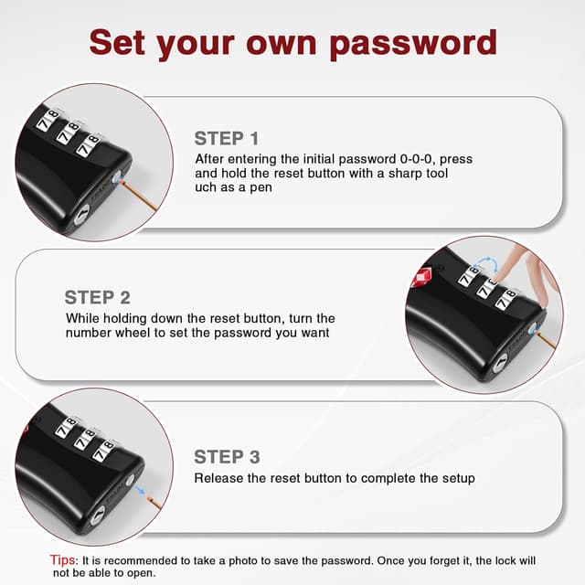 Thumbnail 4 de Oderra TSA Gepäckschlösser 2 Stück