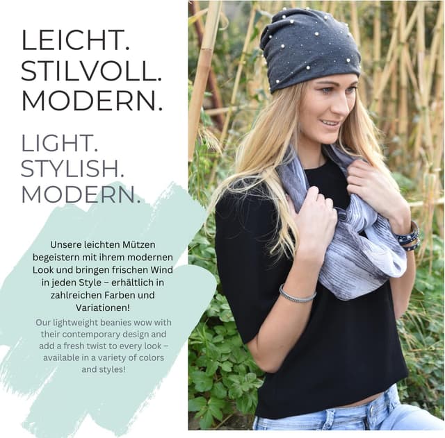 Thumbnail 5 de styleBREAKER Bonnet Perles Strass 04024140