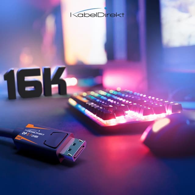 Thumbnail 6 de KabelDirekt DisplayPort 2.1 Kabel 16K (DP80/UHBR) – 5 m für Gaming-PC/Monitor mit FreeSync/G-Sync