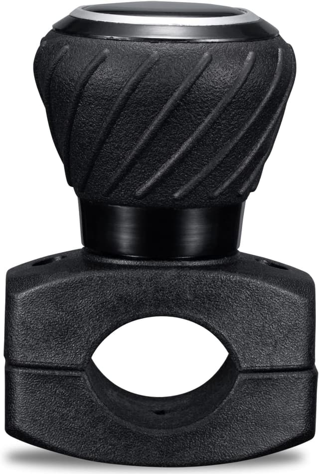 Detalle de Spurtar Steering Wheel Knob – Universal steering wheel spinner for cars, trucks, forklifts, tractors, boats & golf carts (Black)