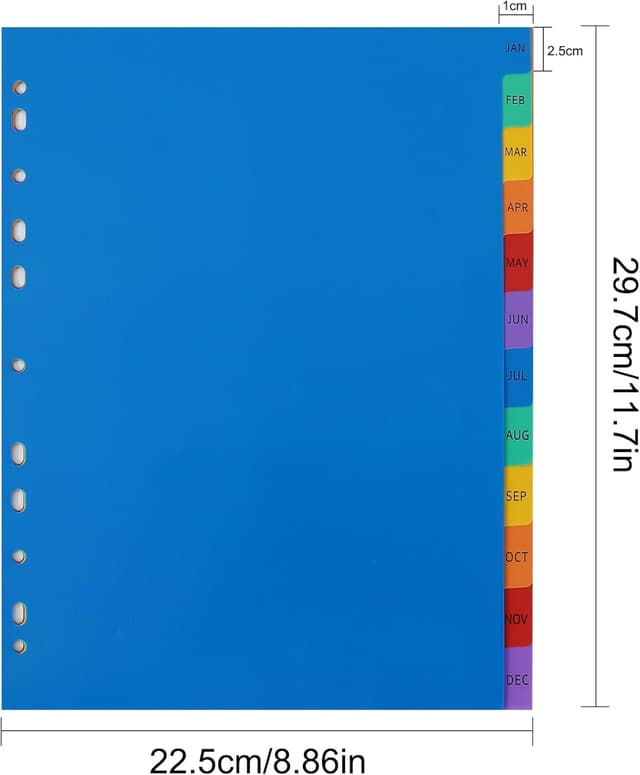 Detalle de A4 1-12 month dividers 10 pack