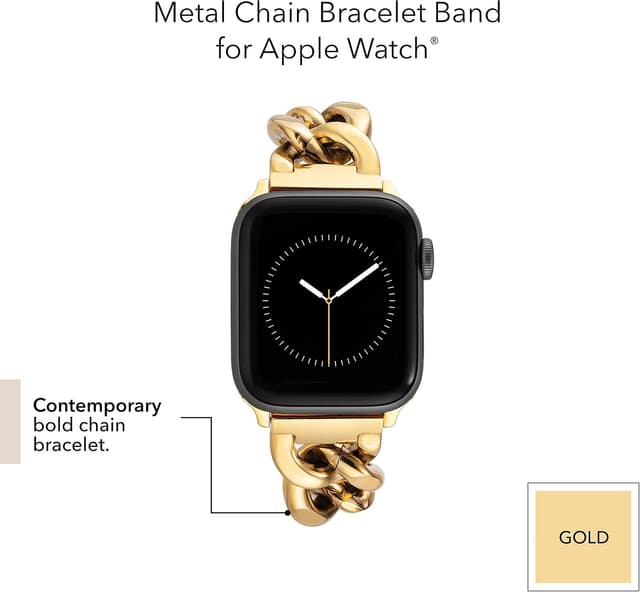 Thumbnail 2 de Anne Klein Fashion Chain Bracelet Apple Watch band