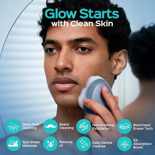 Detalle de COSLUS FBS01 face cleansing brush 50 days