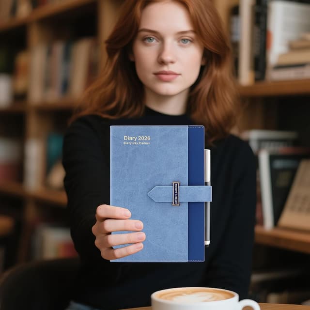 Detalle de Mcdsuc Academic Diary 2026 A5 (Jan–Dec 2026) — day-per-page planner with hardcover, tabs and pen