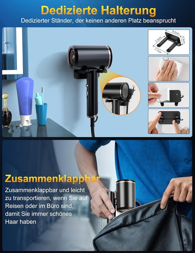 Thumbnail 5 de Vbrisi 2400W Foldable Ionic Hair Dryer