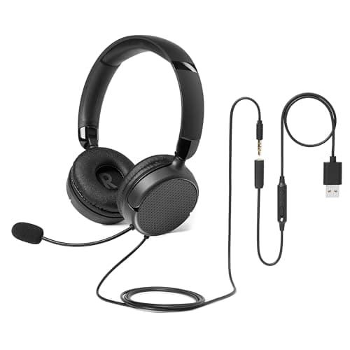 Imagen de Amazon Basics Auriculares con cable y micrófono en OfertitasTOP