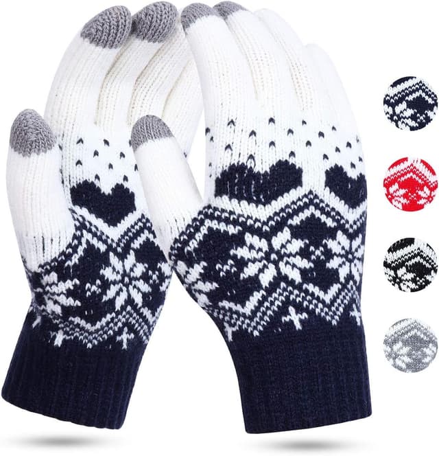 Detalle de KQueenStar Direct Women’s Winter Touchscreen Gloves – soft, warm and fluffy with touchscreen fingers