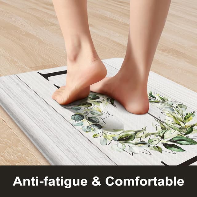 Detalle 2 de KIMODE Farmhouse Kitchen Mat 2-Pack (Anti-Fatigue, Non-Skid, Waterproof)