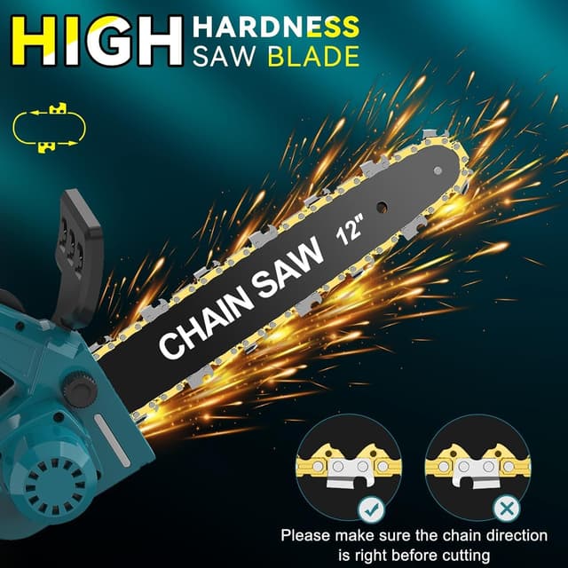 Thumbnail 3 de Mini Chainsaw 12 Inch cordless, 4.0 Ah battery chainsaw 🌲