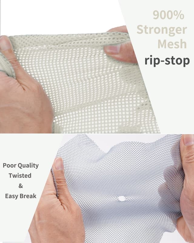 Detalle de ECOHUB Koffer Organizer Set mit 6 Packing Cubes, ID-Tag und Mesh-Top (beige)