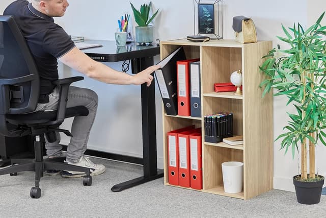 Detalle 2 de Iris Ohyama CX-23C libreria angolare da parete 60 cm in legno, 5 livelli