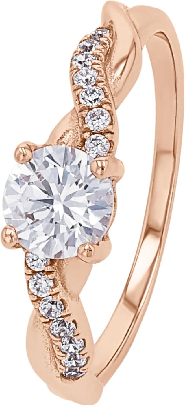 Detalle 2 de s.Oliver Ring 925 Sterling Silber für Damen mit synthetischem Zirkonia und Geschenkbox (Größe 52/16,55)