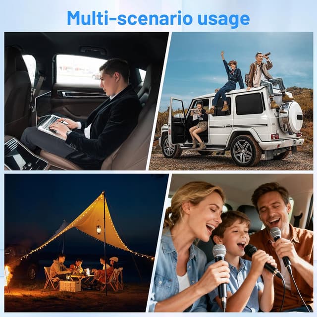 Thumbnail 6 de 8 in 1 200W Car Power Inverter (12V to 240V/230V) with 2 AC Sockets, 4 USB & 2 Type-C