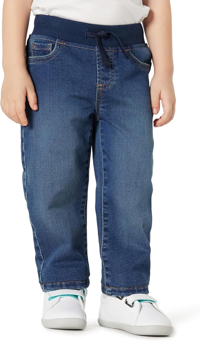 Detalle de Amazon Essentials Jeans morbidi senza cerniera elasticizzati unisex per bambini e ragazzi