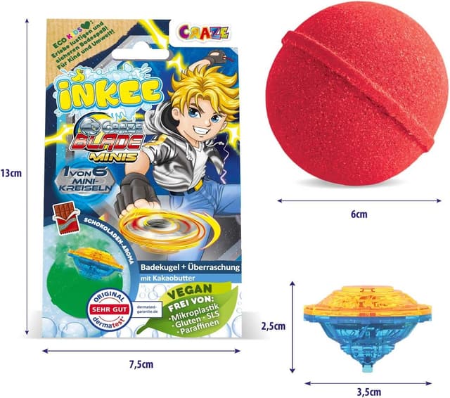 Thumbnail 6 de INKEE Surprise Blade 5x100g bombe da bagno per bambini