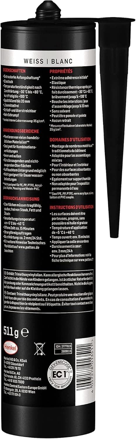 Thumbnail 1 de Pattex Montage High Tack Montagekleber 511 g