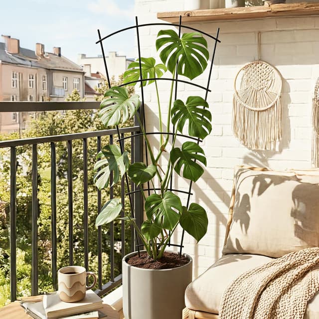 Detalle 2 de Thealyn 4 Pack 60cm (24") Metal Plant Trellis for Pots & Garden Beds